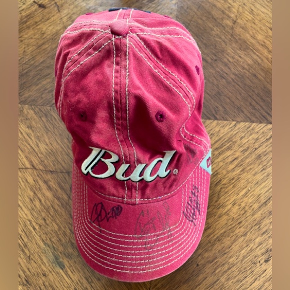 Vintage 2005 NASCAR Dale Earnhardt Jr. MIS Pit Crew Signed Budweiser Hat